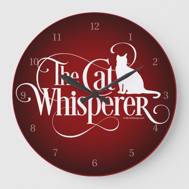 The Cat Whisperer Large Clock (Front)