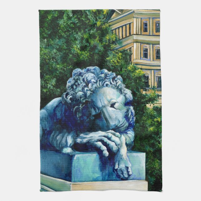 The Cat who ate the Canary Kitchen Towel (Vertical)