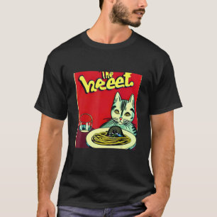 The Cat Who Loves Spaghetti  Kitten Kitty Vintage  T-Shirt