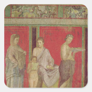 The Catechism with a Young Girl Reading Square Sticker