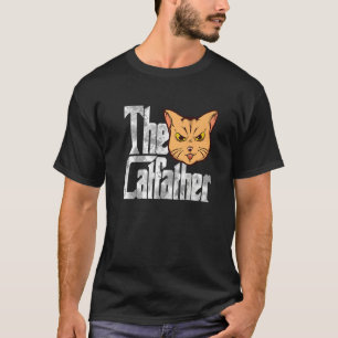 The Catfather Cat Father Mafia Whiskers Male Daddy T-Shirt