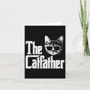 The Catfather Funny Cat Dad Fathers Day Movie Pun Card