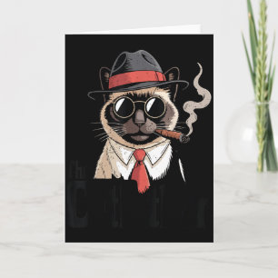 The Catfather Siamese Cat Dad Happy Father Day Gif Card