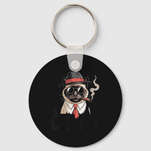 The Catfather Siamese Cat Dad Happy Father Day Gif Keychain