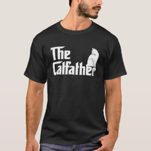 The Catfather T Shirt Funny Cat Parody Men Fathers