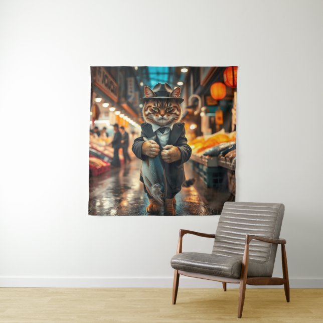 The Catfather's Catch Tapestry (In Situ)