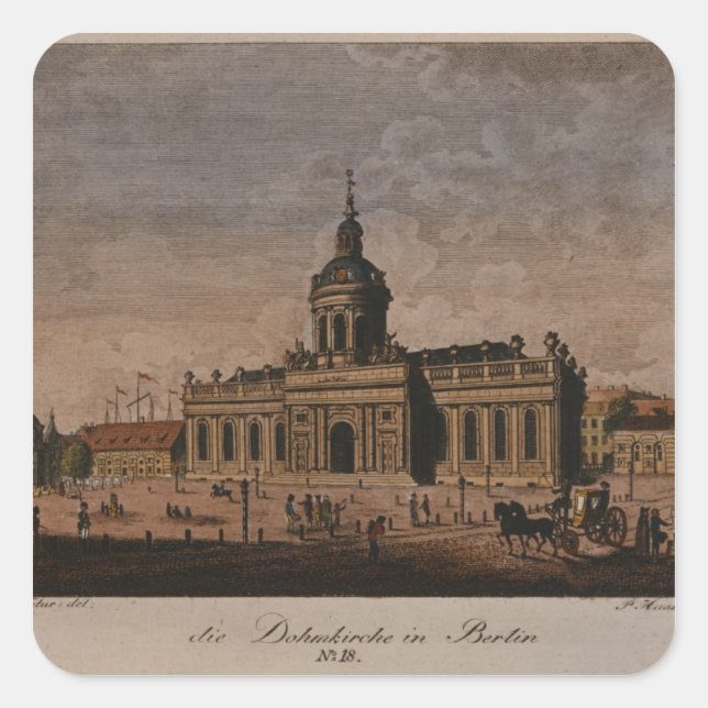 The Cathedral, Berlin Square Sticker (Front)