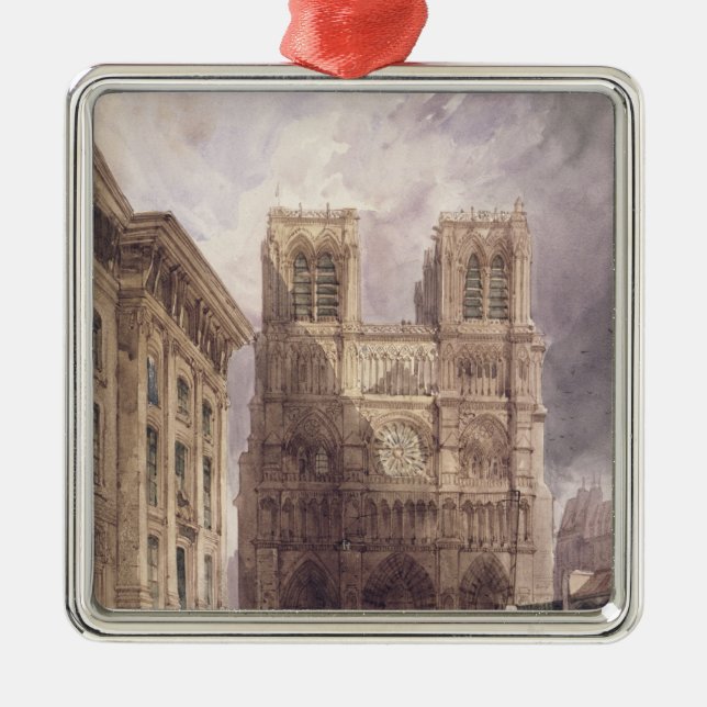 The Cathedral of Notre Dame, Paris, 1836 Metal Ornament (Front)