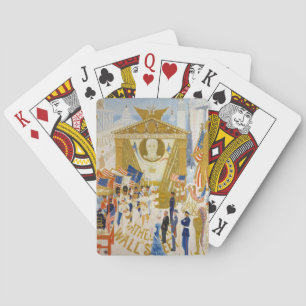 The Cathedrals of Wall Street by Stettheimer Playing Cards