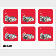 The Cats and Crew Christmas Labels