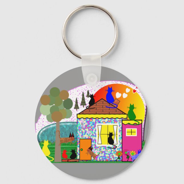 The Cats Are Taking Over The House Keychain (Front)