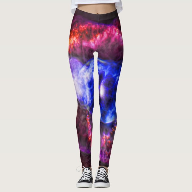 The Cats Eye Nebula outer space exercise Leggings (Front)