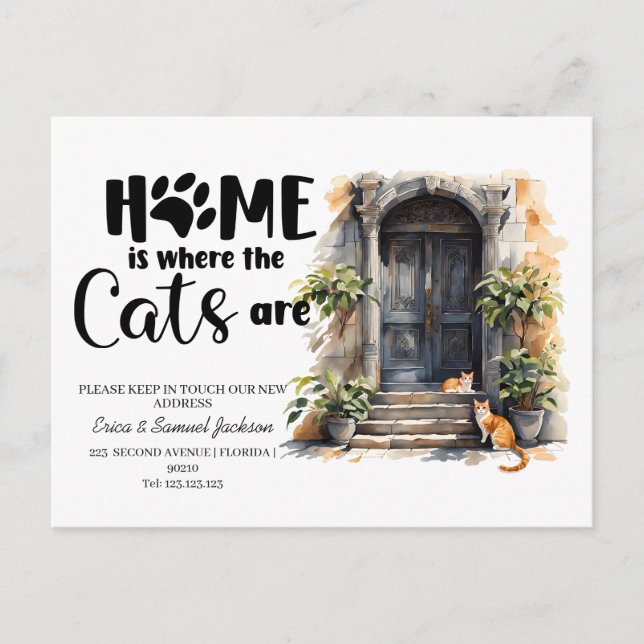 the cats have moved! new address announcement  (Front)