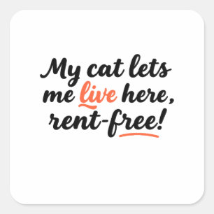 The Cat's House Square Sticker