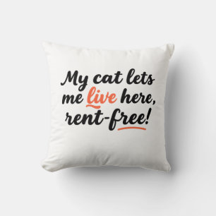 The Cat's House Throw Pillow