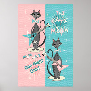 The Cat's Meow / Mew Wave Night Poster