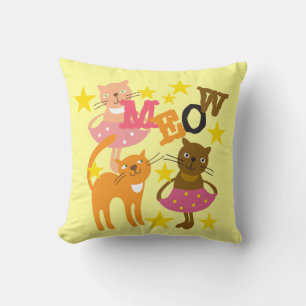 The Cats Meow Pilllow Throw Pillow