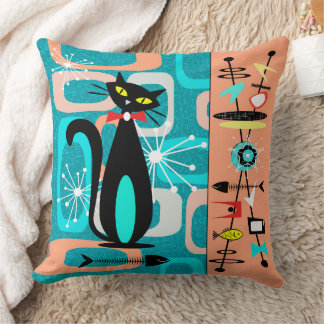 The Cats Meow Throw Pillow