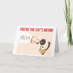 The Cat's Meow valentine Holiday Card