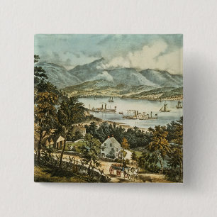 The Catskill Mountains 2 Inch Square Button