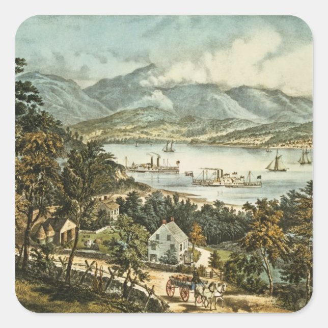 The Catskill Mountains Square Sticker (Front)