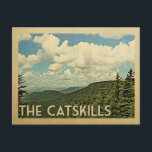 The Catskills Postcard New York Vintage Travel<br><div class="desc">The Catskills New York design in Vintage Travel style featuring a vast nature landscape view with trees and mountains.</div>