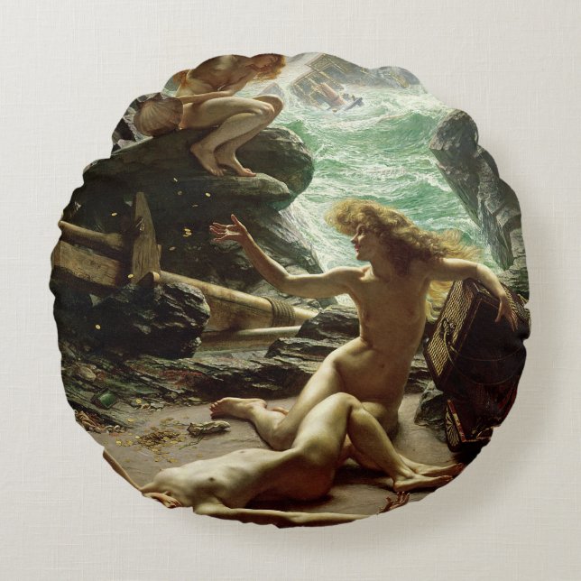 The Cave of the Storm Nymphs, 1903 (oil on canvas) Round Pillow (Front)
