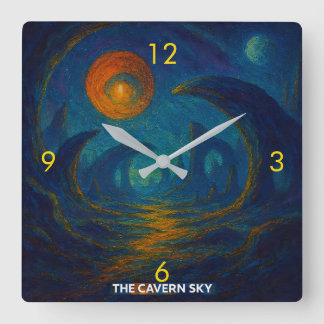The Cavern Sky  Square Wall Clock