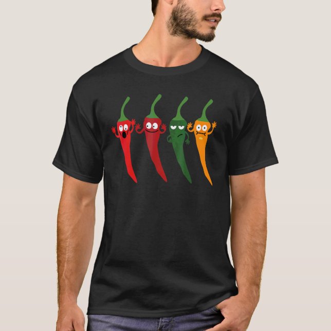 The Cayenne Pepper Hot Colourful Chili T-Shirt (Front)