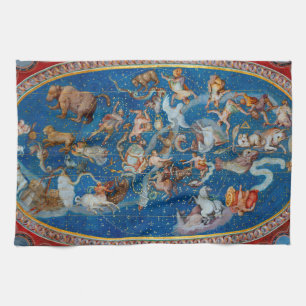 The Ceiling of the Sala Bologna, Celestial Map Kitchen Towel