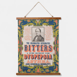 The Celebrated Oxygenated Bitters Hanging Tapestry
