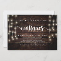 The celebration continues Rustic Wedding Elopement