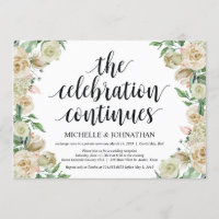The celebration, Elopement Reception Invitation