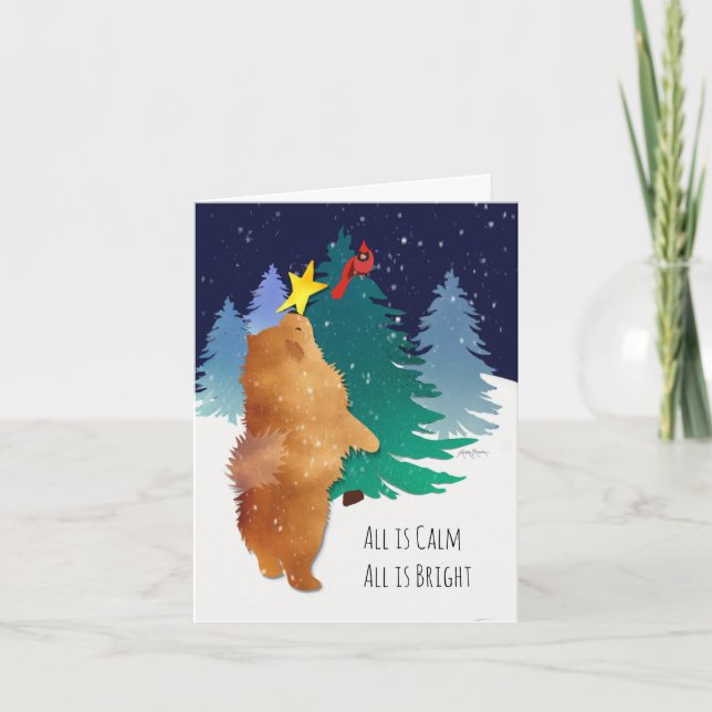 The Celestial - Chow Art cards- CUSTOMIZE Holiday Card (Front)