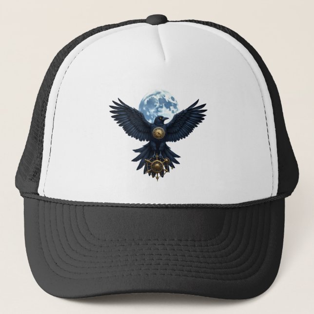 The Celestial Crow.  Trucker Hat (Front)