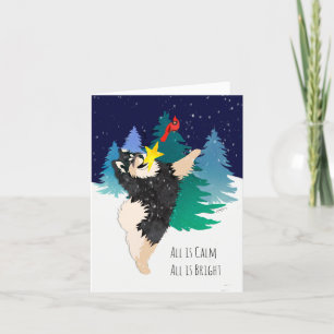 The Celestial - Finnish Lapphund cards-customize H Holiday Card