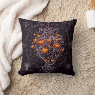 The Celestial Weaver Halloween Throw Pillow