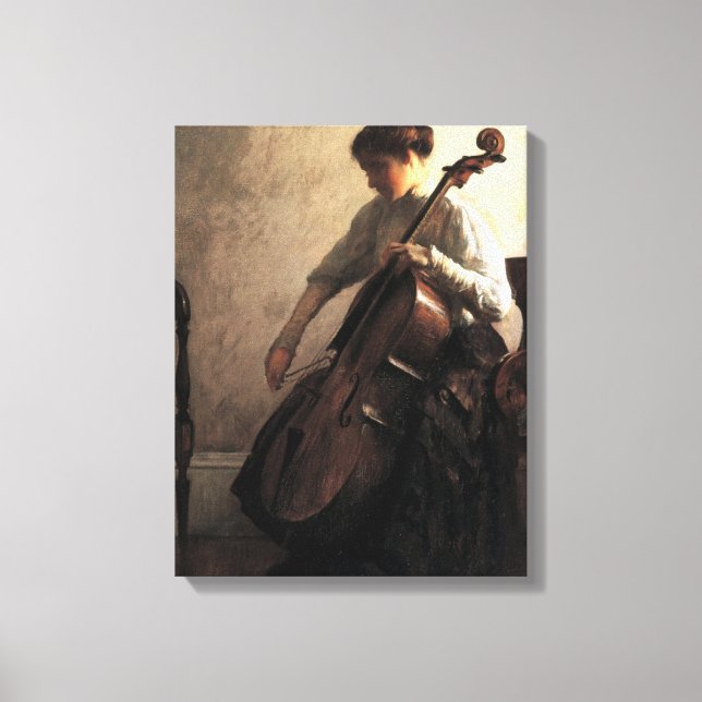 The Cellist (by Joseph DeCamp) Canvas Print (Front)