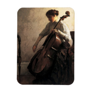 The Cellist (by Joseph DeCamp) Magnet