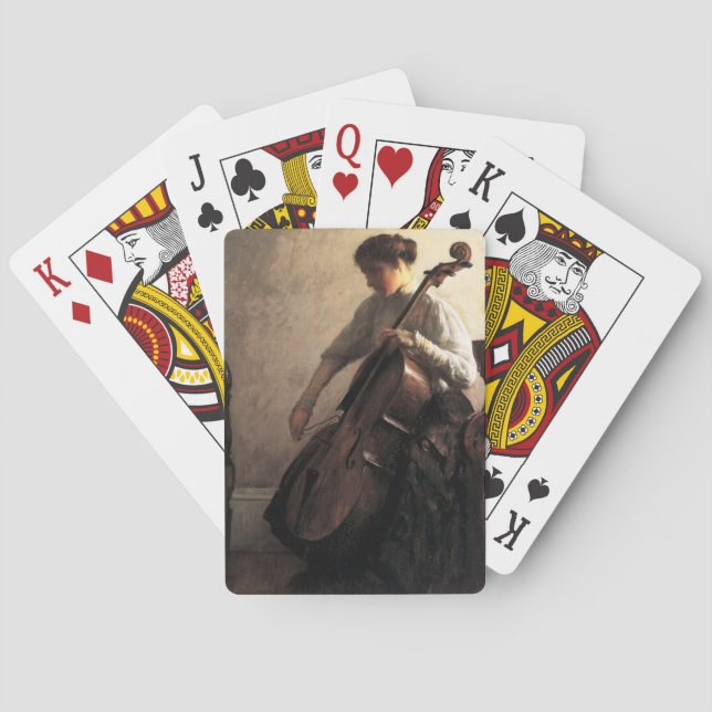 The Cellist (by Joseph DeCamp) Playing Cards (Back)