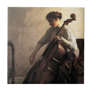 The Cellist (by Joseph DeCamp) Tile
