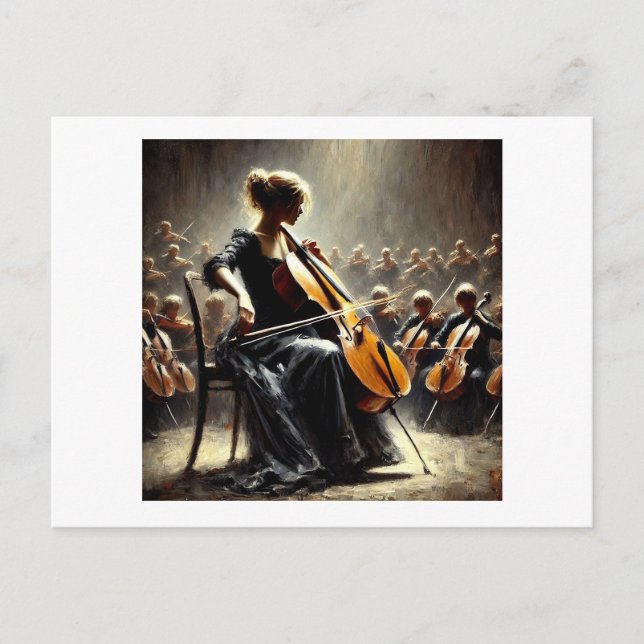 The Cellist Player,  Postcard (Front)