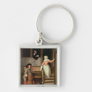 The Cello Player, c.1700 (oil on canvas) Keychain