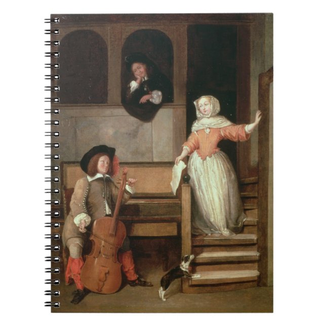 The Cello Player, c.1700 (oil on canvas) Notebook (Front)