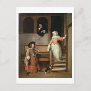 The Cello Player, c.1700 (oil on canvas) Postcard