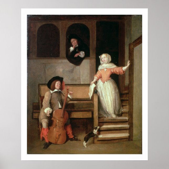 The Cello Player, c.1700 (oil on canvas) Poster (Front)