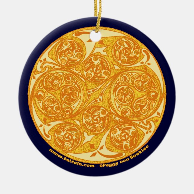 The Celtic Spiral Art Mandala Ornament (Front)