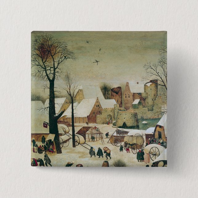 The Census at Bethlehem 2 Inch Square Button (Front)