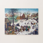 The Census at Bethlehem, Pieter Bruegel Jigsaw Puzzle<br><div class="desc">Pieter Bruegel the Elder (1525–1530 – 9 September 1569) was the most significant artist of Dutch and Flemish Renaissance painting, a painter and printmaker from Brabant, known for his landscapes and peasant scenes (so-called genre painting); he was a pioneer in making both types of subject the focus in large paintings....</div>