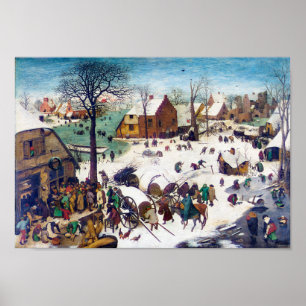 The Census at Bethlehem, Pieter Bruegel Poster